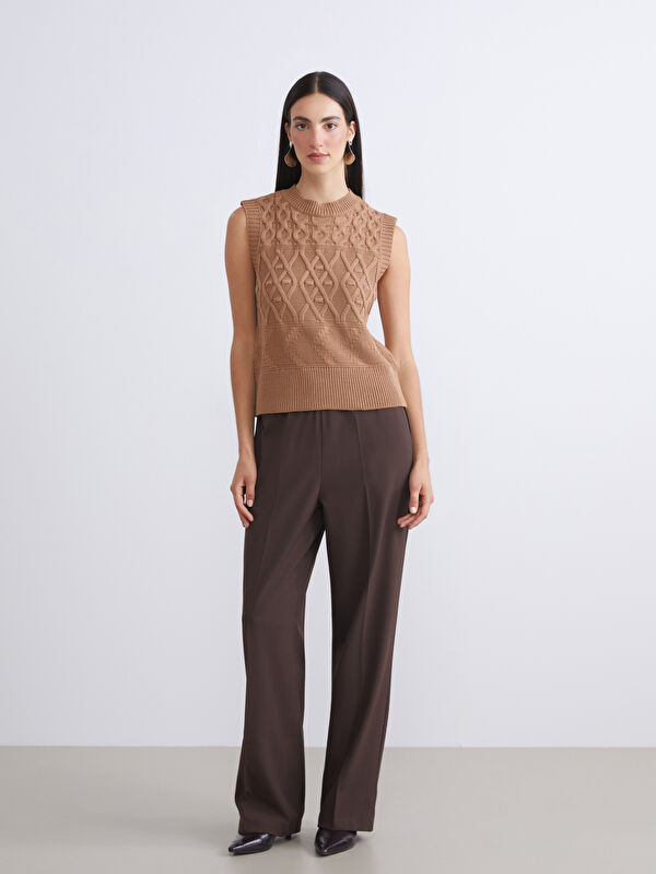 LCWAIKIKI Classic Elastic Waist Wide Leg Women's Trousers