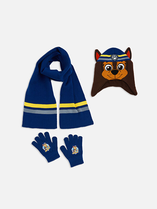 LCW ACCESSORIES Paw Patrol Baskılı Erkek Çocuk Atkı Bere ve Eldiven Takım