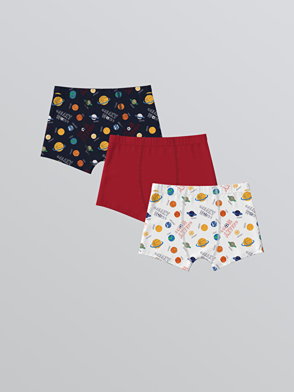 LCW Kids Baskılı Erkek Çocuk Boxer 3'lü