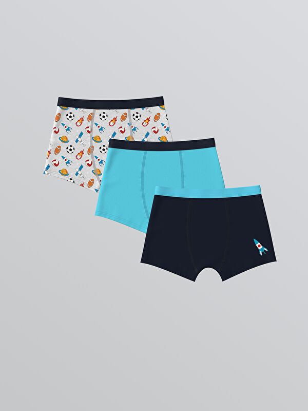 LCW Kids Baskılı Erkek Çocuk Boxer 3'lü