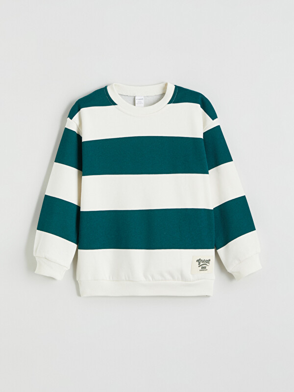 LCW Kids Çizgili Erkek Çocuk Sweatshirt