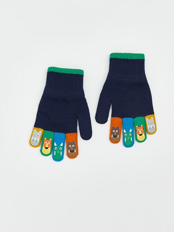 LCW ACCESSORIES Hayvan Baskılı Erkek Çocuk Triko Eldiven