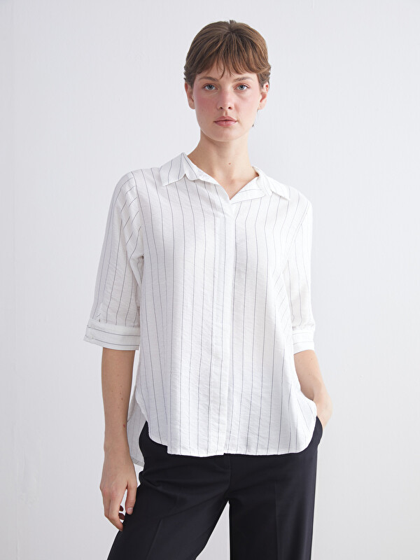 LCWAIKIKI Classic Loose Fit Çizgili Bluz