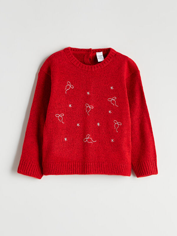 LCW Kids Pull-over Fille à Manches Longues Col Rond