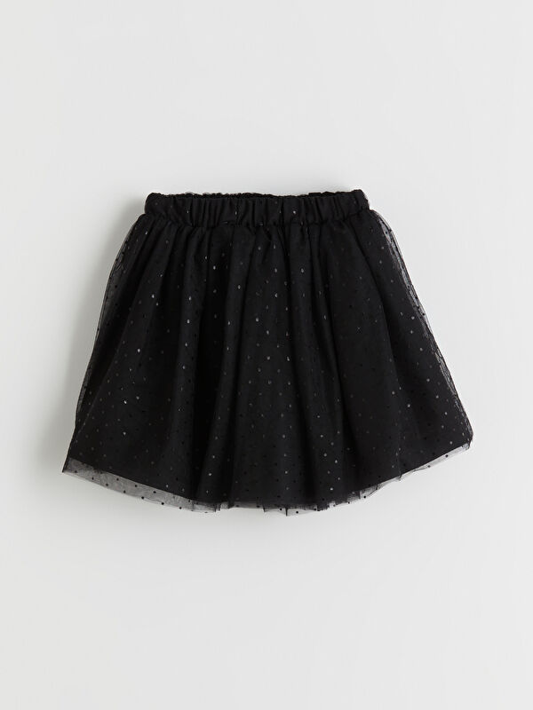 LCW Kids Elastischer Bund Gemusterter Tutu-Rock für Mädchen