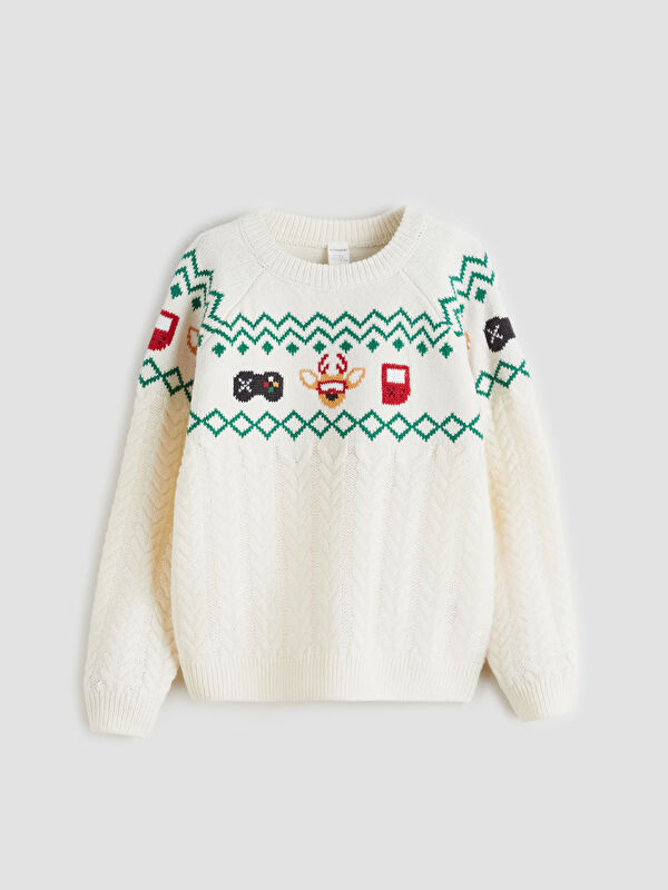LCW Kids Pull-over Tricot à Thème Nouvel An pour Garçons