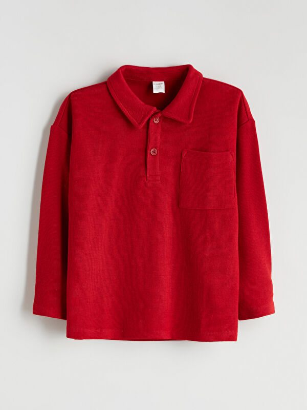 LCW Kids Polo Neck Long Sleeve Boys' T-Shirt