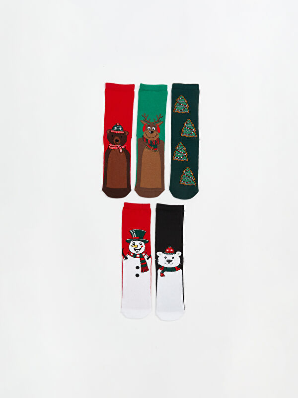 LCW Kids New Year Themed Boys' Ankle Socks 5 Pack