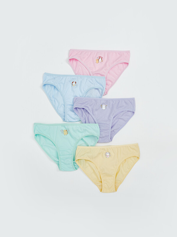 LCW Kids Printed Girl's Panties 5-Piece