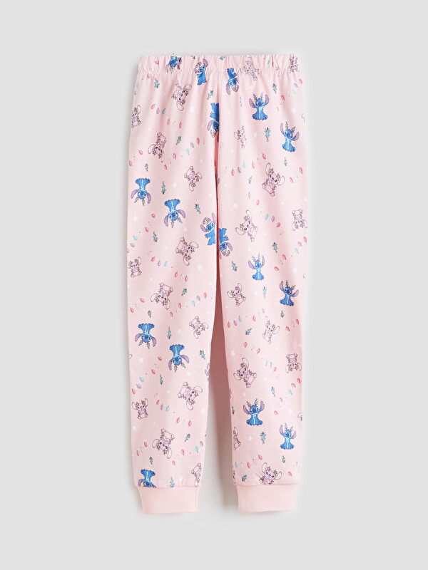 LCW Kids Beli Lastikli Stitch Baskılı Kız Çocuk Pijama Alt