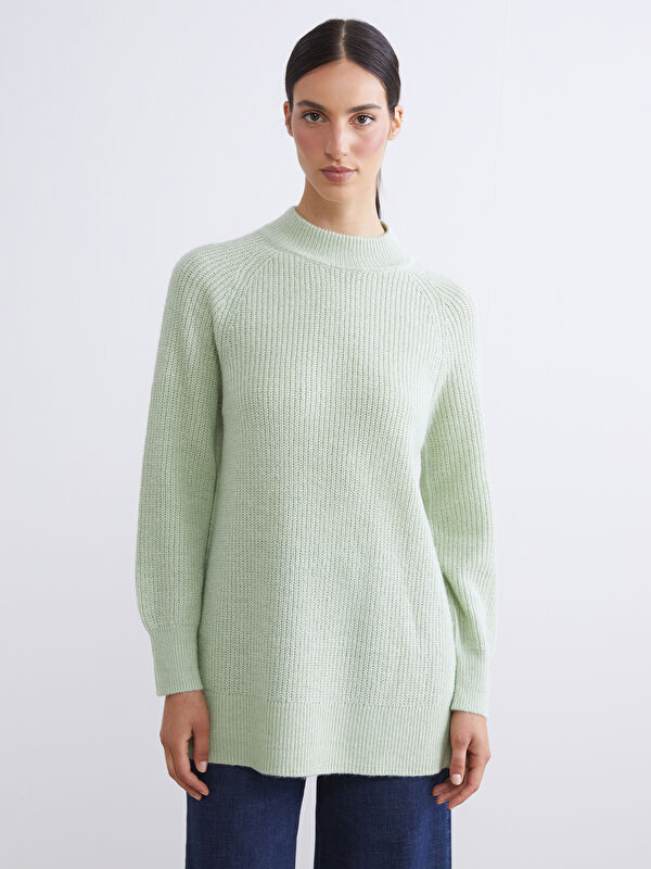 LCW Modest Funnel Neck Women's Knitwear Tunic