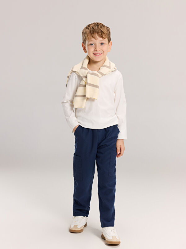 LCW Kids Beli Lastikli Erkek Çocuk Kargo Pantolon