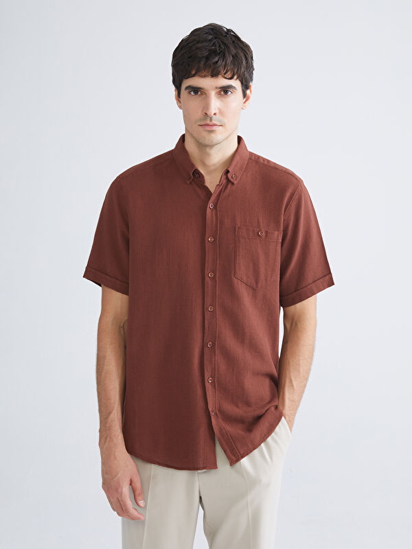 LCWAIKIKI Classic Regular Fit Kısa Kollu Erkek Gömlek