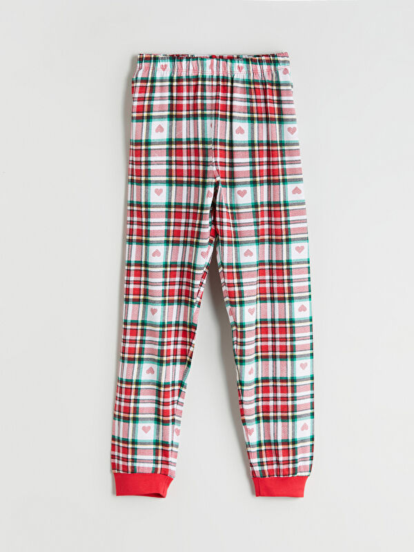 LCW Kids Beli Lastikli Ekose Kız Çocuk Pijama Alt