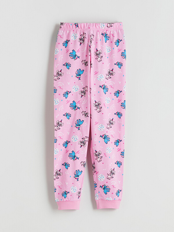 LCW Kids Beli Lastikli Stitch Baskılı Kız Çocuk Pijama Alt