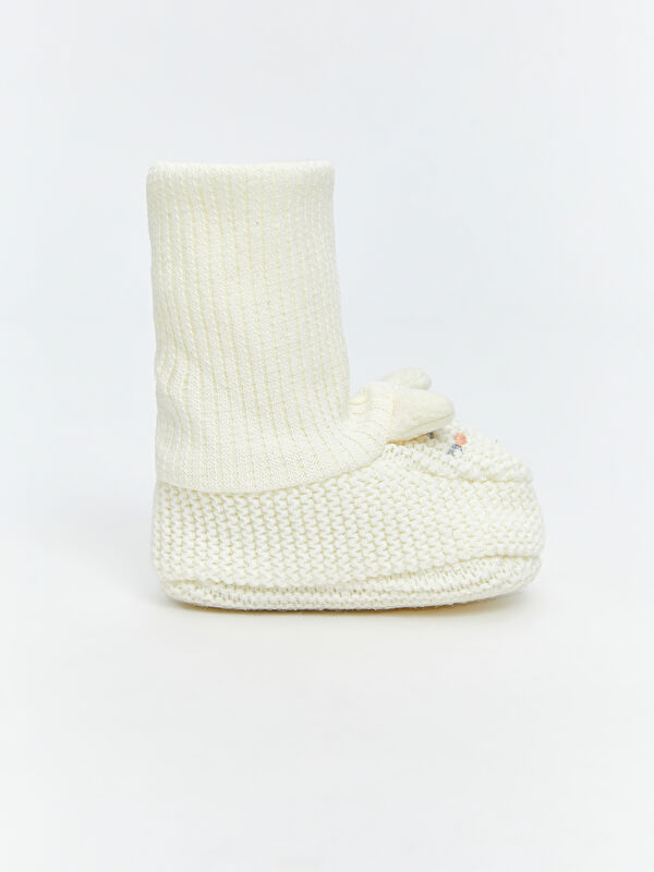 Tavşan Figürlü Kız Bebek Çoraplı Ev Ayakkabısı - Görsel 3