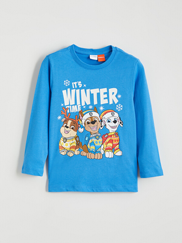 LCW Kids Paw Patrol Basklı Erkek Çocuk Pijama Üst