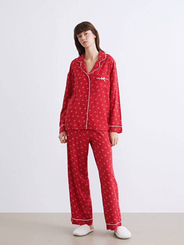 LCW DREAM Gömlek Yaka Kadın Pijama Takımı