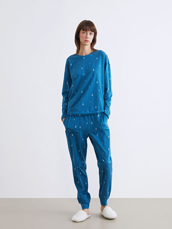 LCW DREAM Beli Lastikli Baskılı Kadın Jogger Pijama Altı
