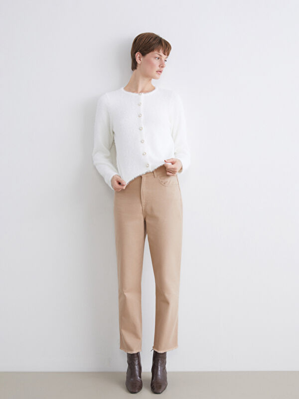 LCWAIKIKI Classic Rundhalsausschnitt Damen Strickjacke
