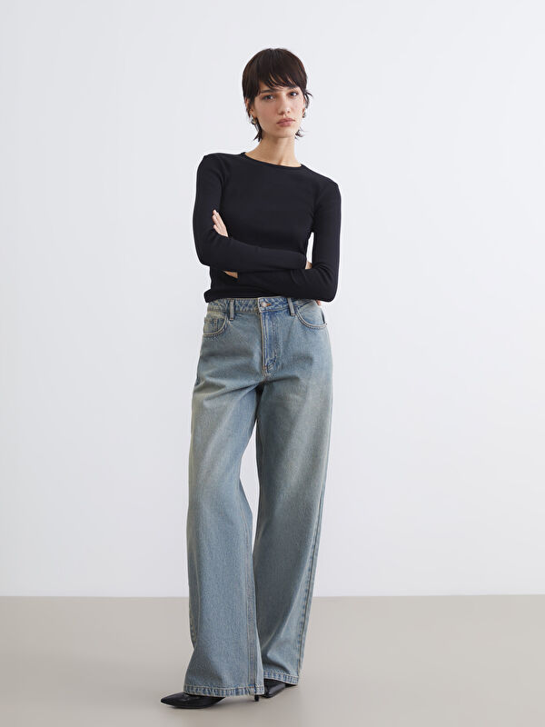 LCW Jeans جينز واسع القَصَّة للسيدات
