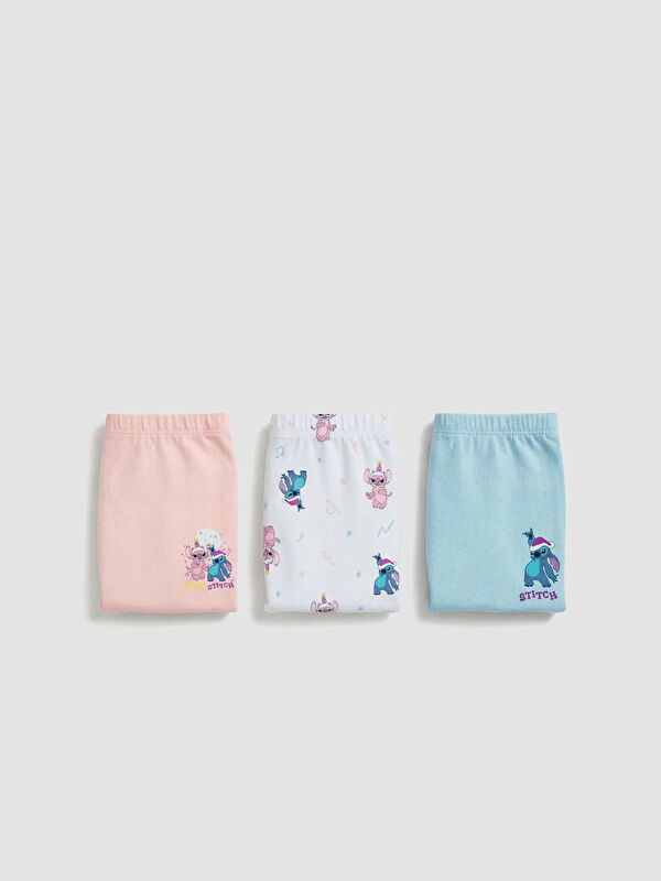 LCW Kids Stitch ve Angel Baskılı Kız Çocuk Boxer 3'lü