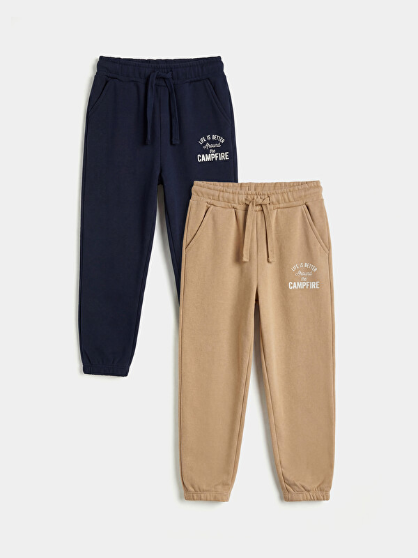 LCW Kids Boys' Two-Pack Joggers with Elastic Waistband