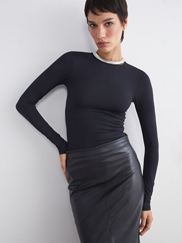 LCW Vision Bisiklet Yaka Kadın Body