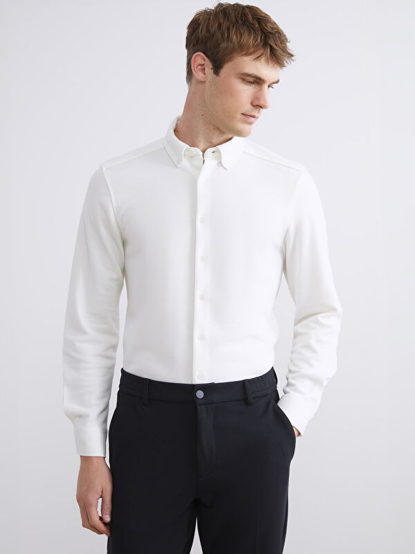 SOUTHBLUE Regular Fit Desenli Uzun Kollu Erkek Gömlek