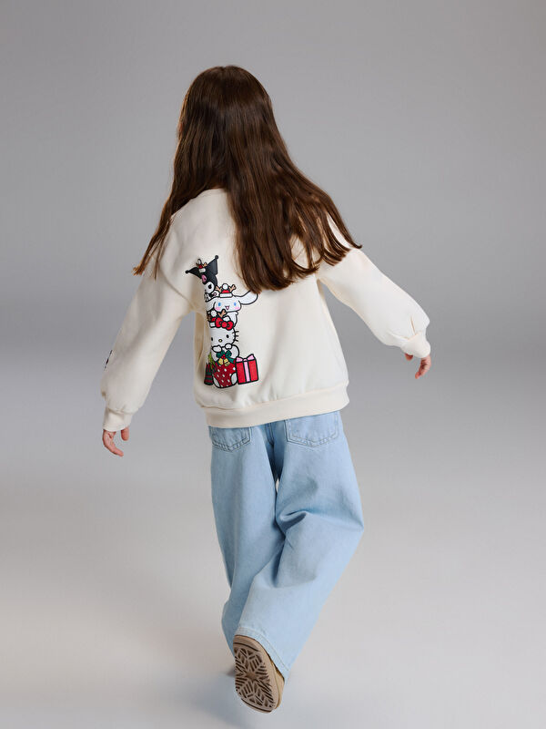 LCW Kids Hello Kitty Printed Baby Girls' Thick Sweatshirt