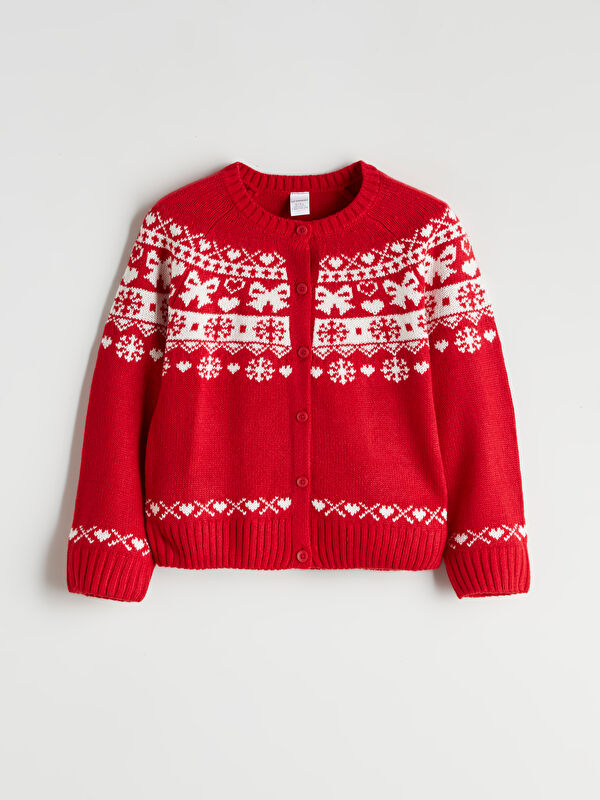 LCW Kids Cardigan en Tricot à Thème du Nouvel An pour Filles