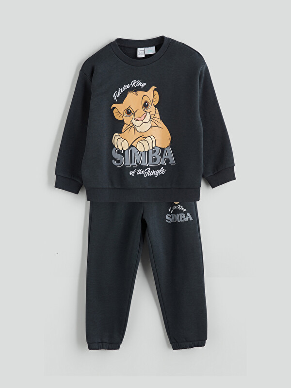 LCW Kids Simba Printed Boys' Sweatshirt and Sweatpants 2 Pack