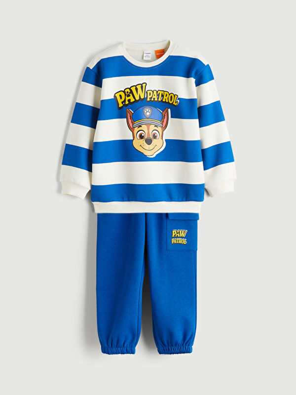 LCW Kids Paw Patrol ნაბეჭდი ბიჭებისთვის სვიტშირტი და სპორტული შარვლის კომპლექტი