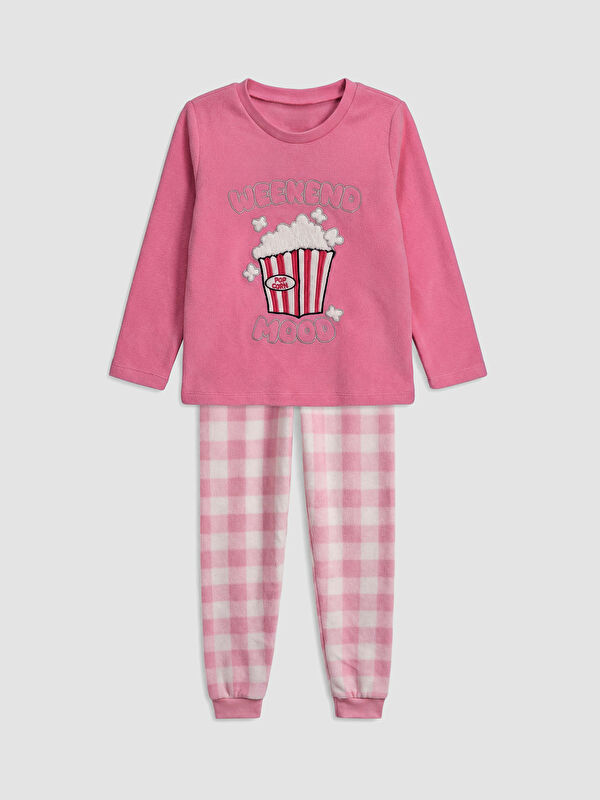LCW Kids Girls' Fleece Pyjamas Set