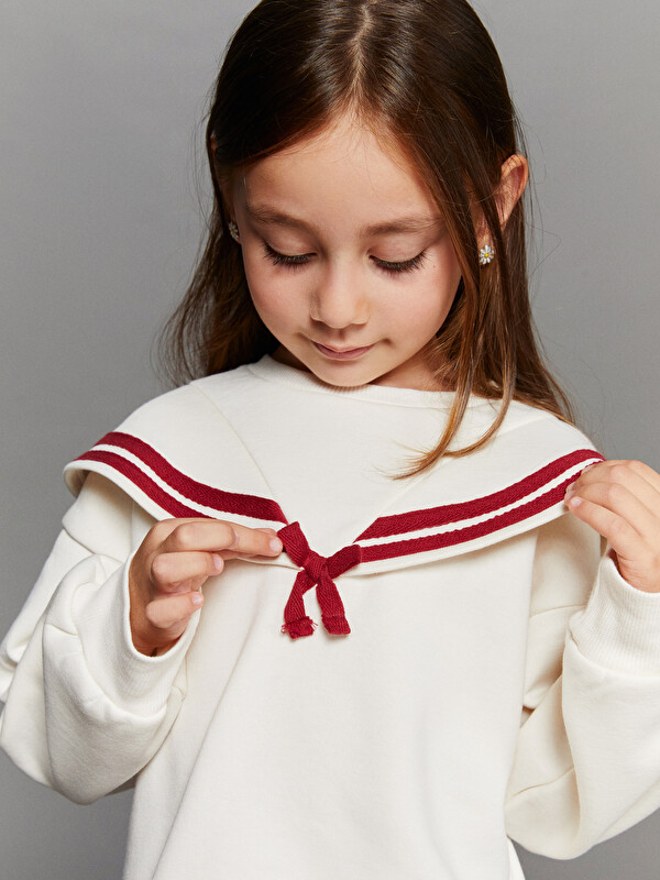 LCW Kids Bisiklet Yaka Kız Çocuk Sweatshirt