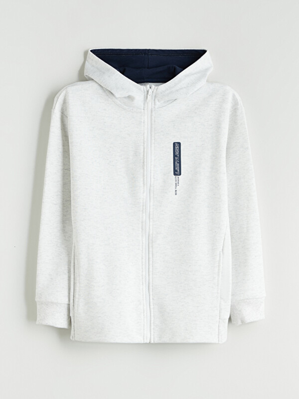 LCW Kids Kapüşonlu Erkek Çocuk Fermuarlı Sweatshirt