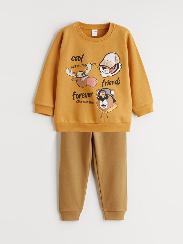LCW Kids Crew Neck Boys' Sweatshirt and Sweatpants