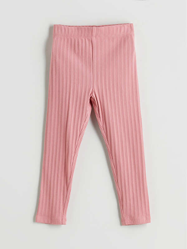 LCW Kids Beli Lastikli Basic Kız Çocuk Tayt