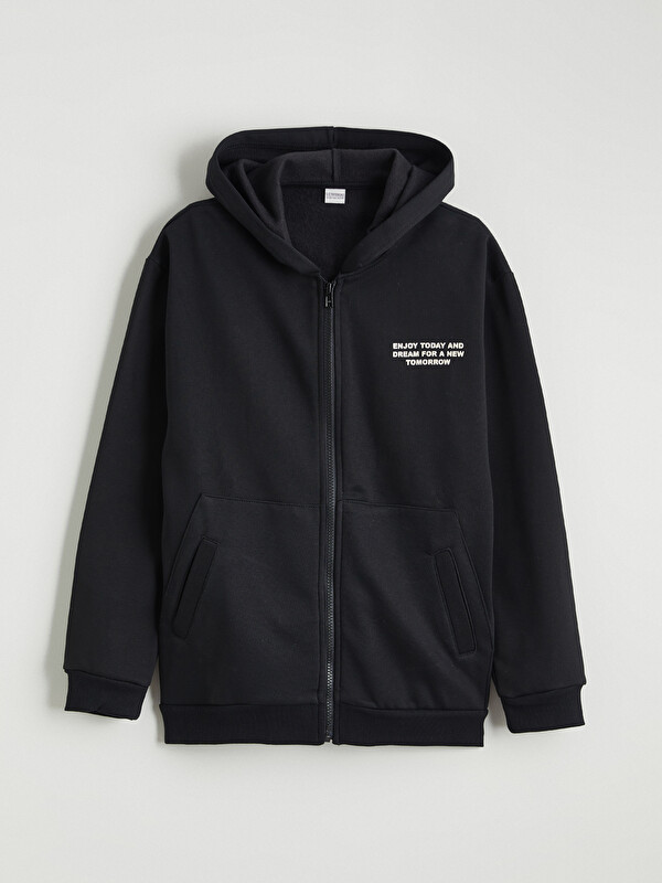 LCW Kids Hooded Boys' Thick Zip-Up Sweatshirt