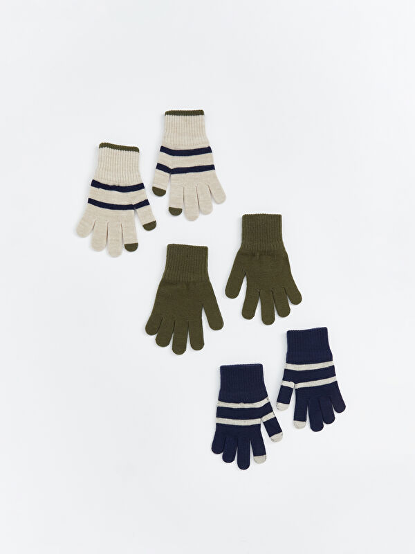 LCW ACCESSORIES Erkek Çocuk Triko Eldiven 3'lü