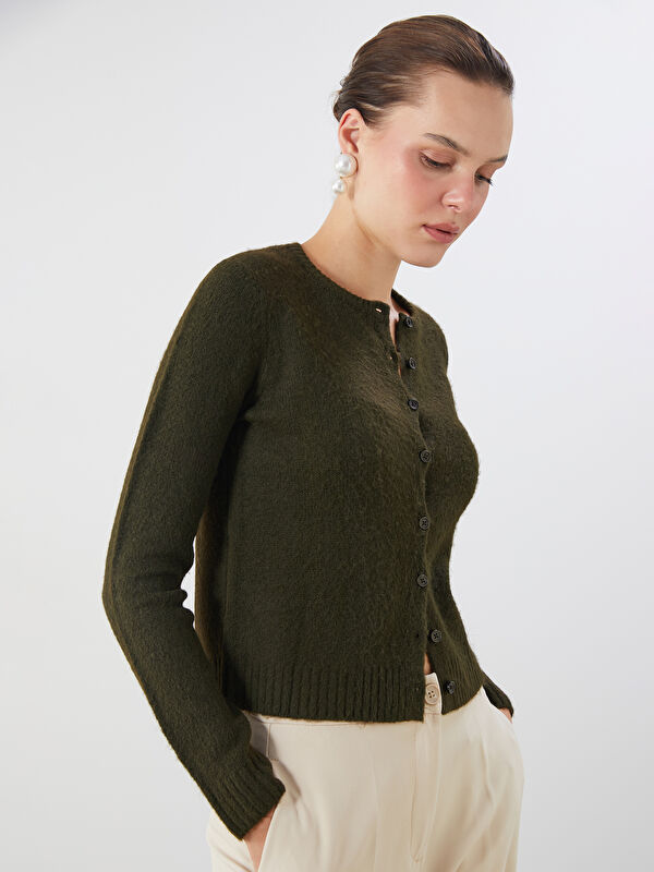 LCW Vision Crew Neck Women's Knitwear Cardigan