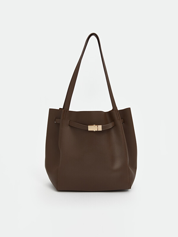 LCW ACCESSORIES Schultertasche für Damen im Leder-Look