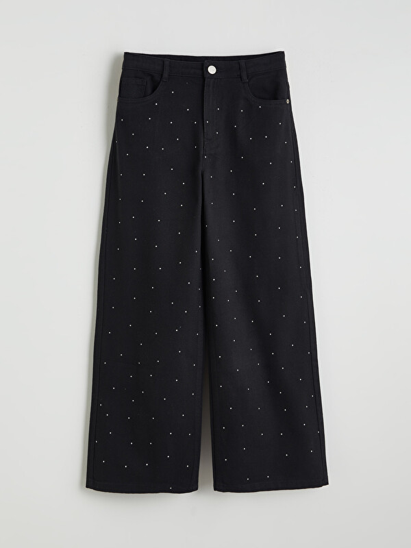 LCW Kids Wideleg Rhinestone Embellished Girls' Trousers