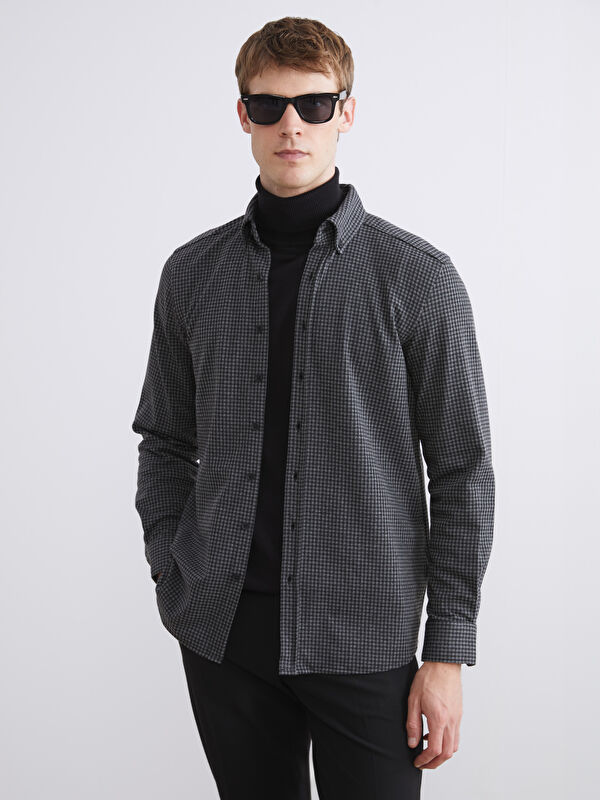 SOUTHBLUE Regular Fit Uzun Kollu Ekose Erkek Oduncu Gömlek