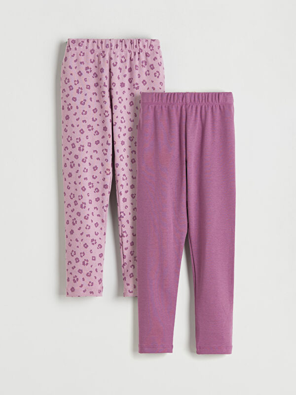 LCW Kids Elasticated Waist Girls' Leggings 2 Pack