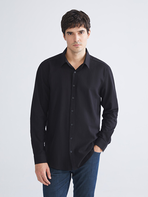 LCW ECO Slim Fit Uzun Kollu Erkek Gömlek