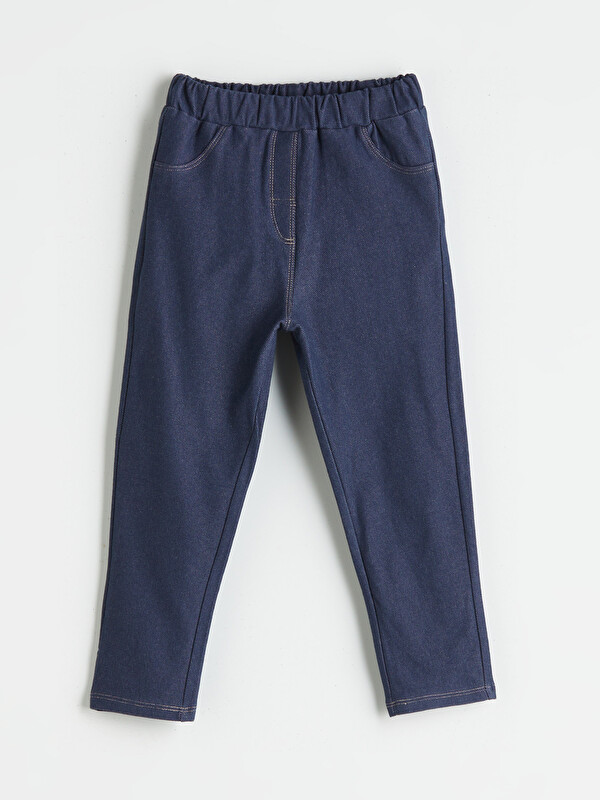 LCW Kids Elastic Waist Denim Look Girl Leggings