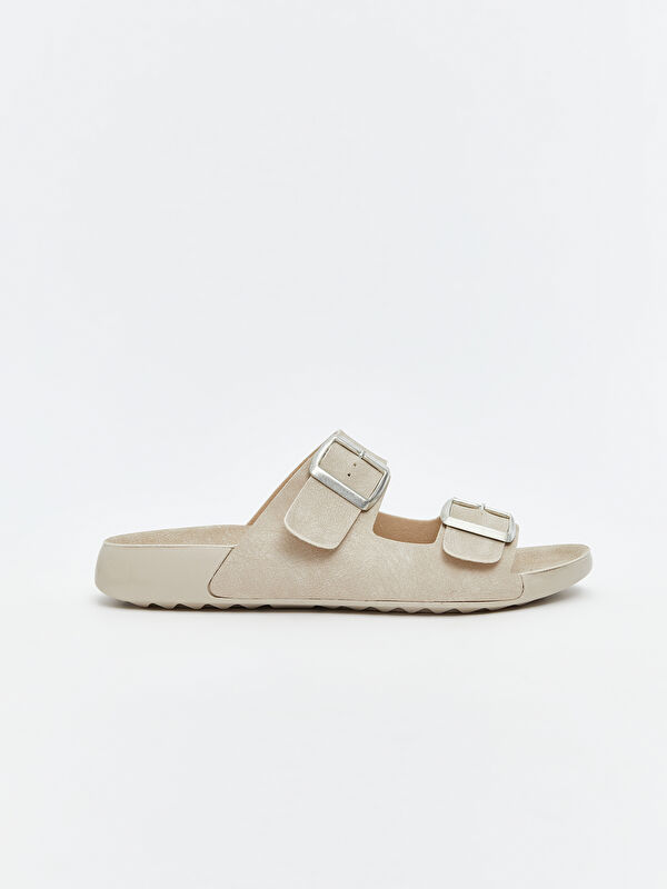 Lcw Steps Bej Lcw Steps Çift Bantlı Kadın Terlik