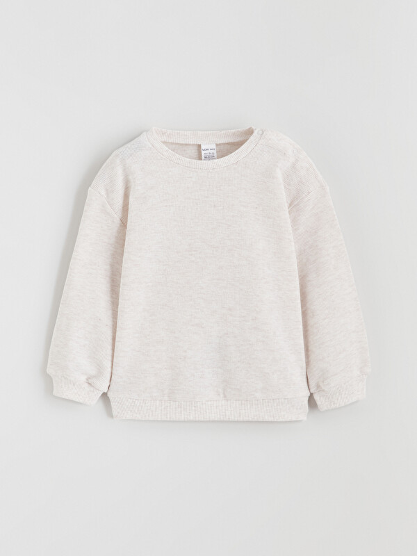 LCW baby Bisiklet Yaka Erkek Bebek Sweatshirt