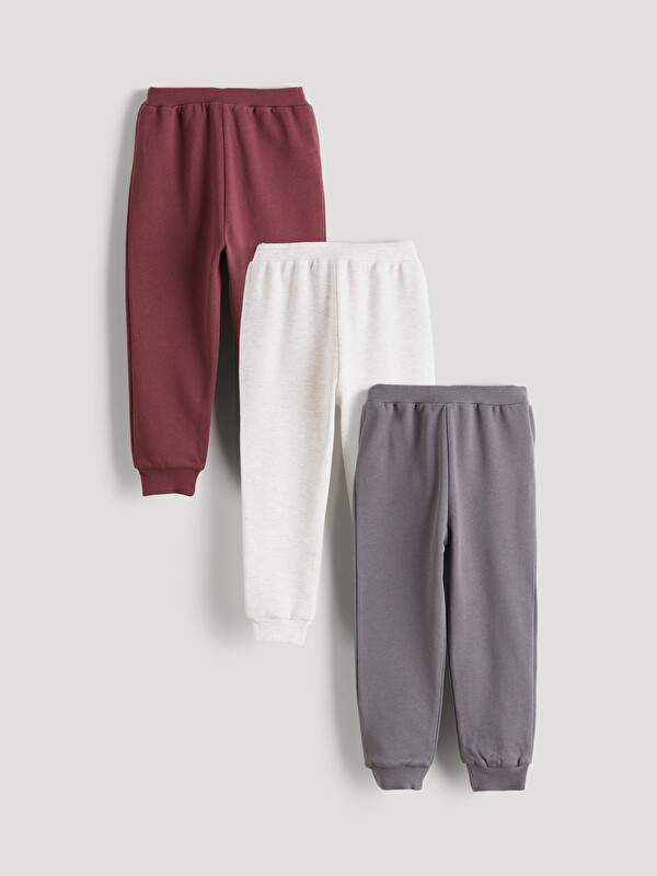 LCW baby Beli Lastikli Basic Erkek Bebek Jogger Eşofman Altı 3'lü